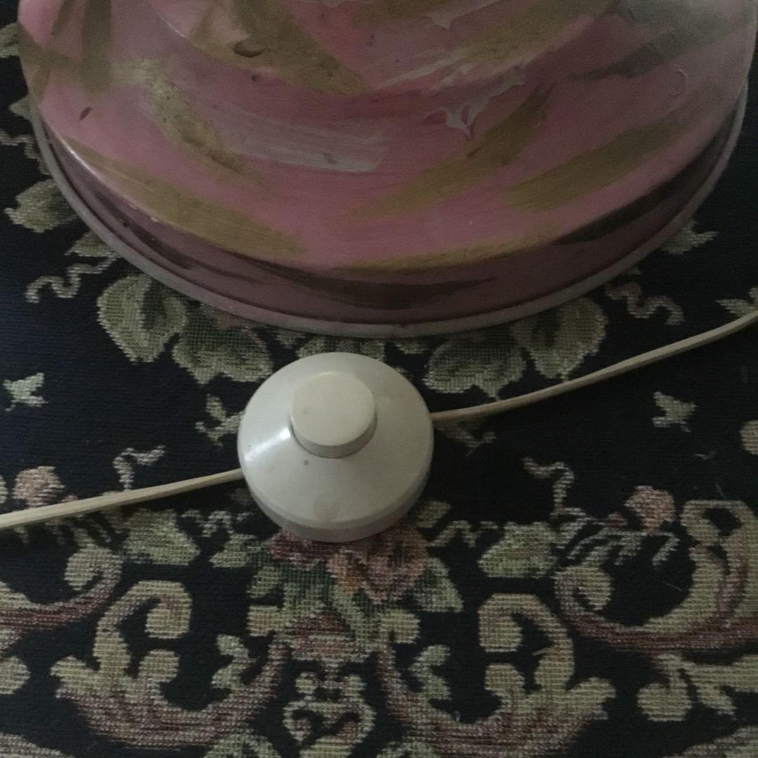 アンティーク　花モチーフの3灯フロアースタンド