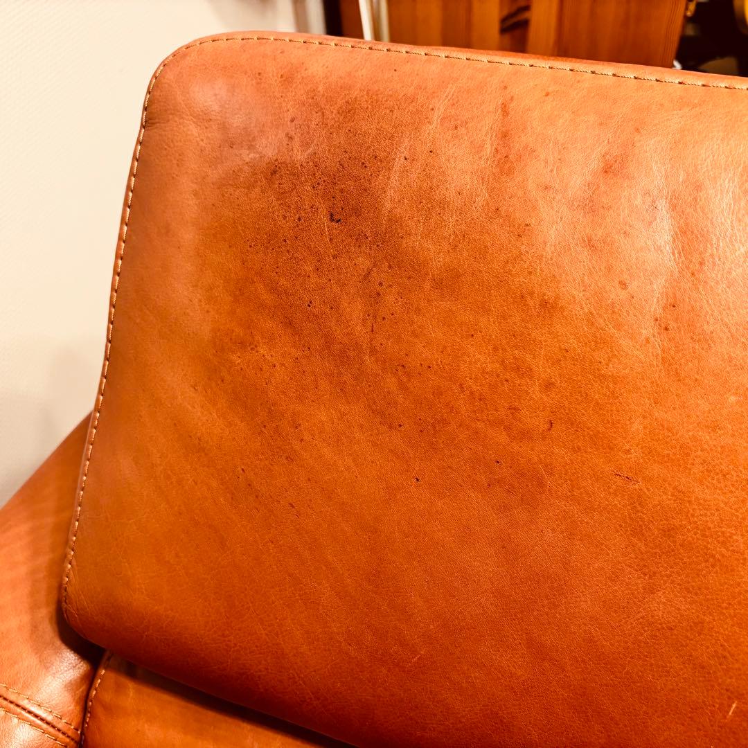 ブラウンレザー リクライニングソファ 2人掛け