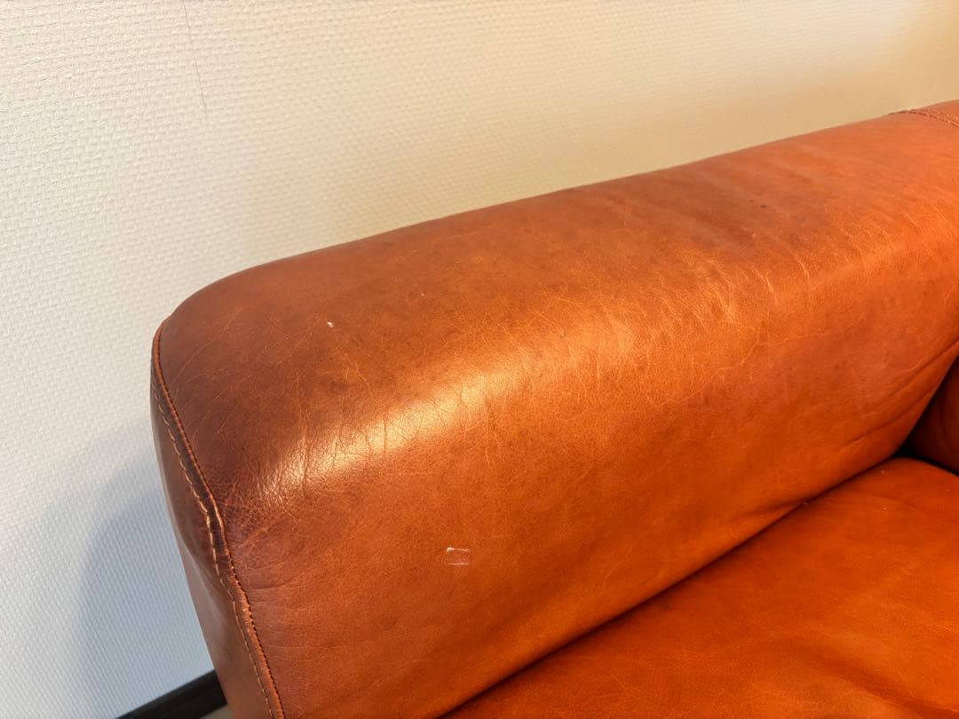 ブラウンレザー リクライニングソファ 2人掛け