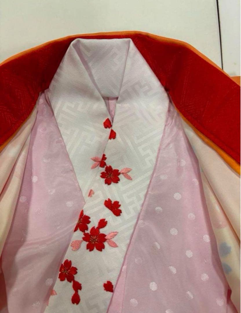 七五三　3歳女の子着物　２点セット　新品　華やか黄色　紅型風　鈴　松竹梅　鳳凰