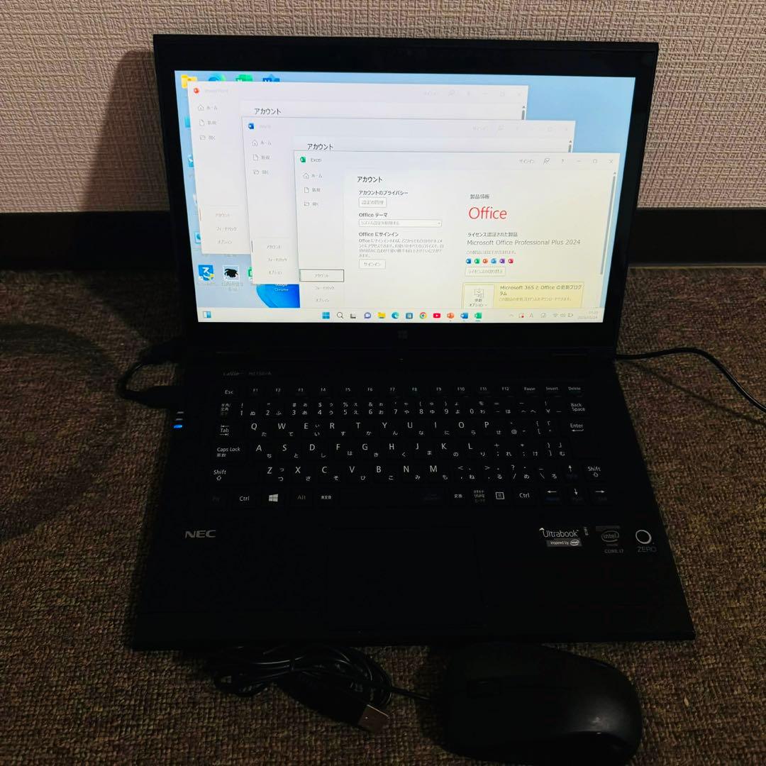 S344 NECノートパソコン i7メモリ8G高速コンパクト Windows11