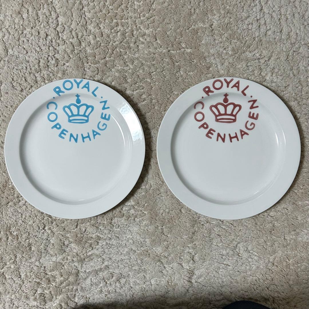 【新品 未使用】ロイヤルコペンハーゲン ロゴプレート ペア 箱付
