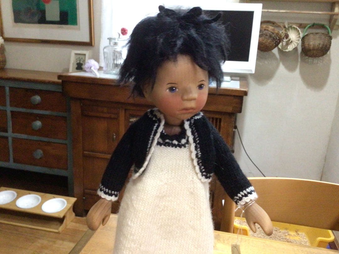 ⭕️⭕️ 希少【美品】Elisabethポングラッツ人形女の子 黒人ちゃん⭕️