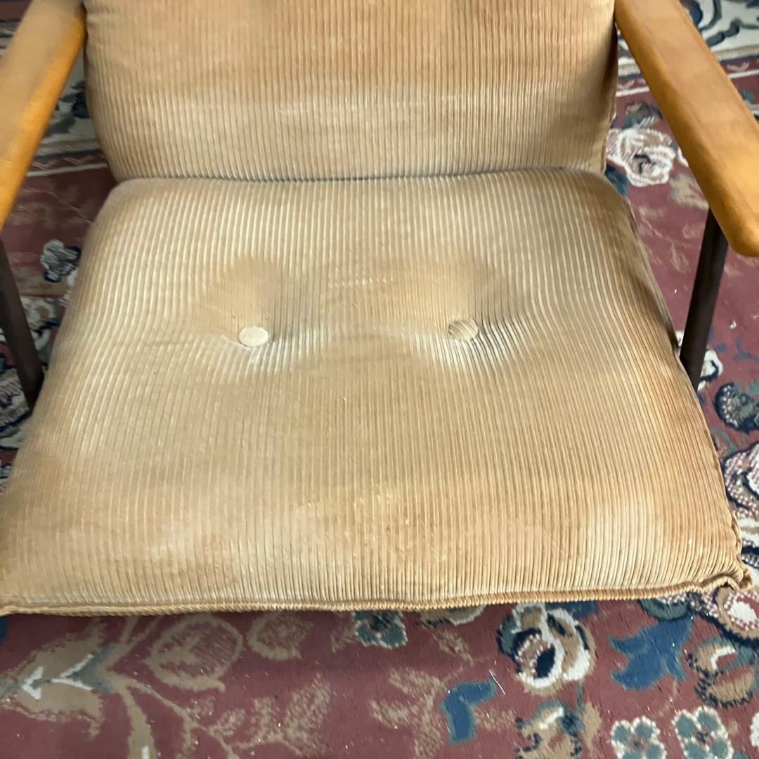 ②国産ビンテージ 昭和レトロ OSLO オスロ コーデュロイリクライニングチェア