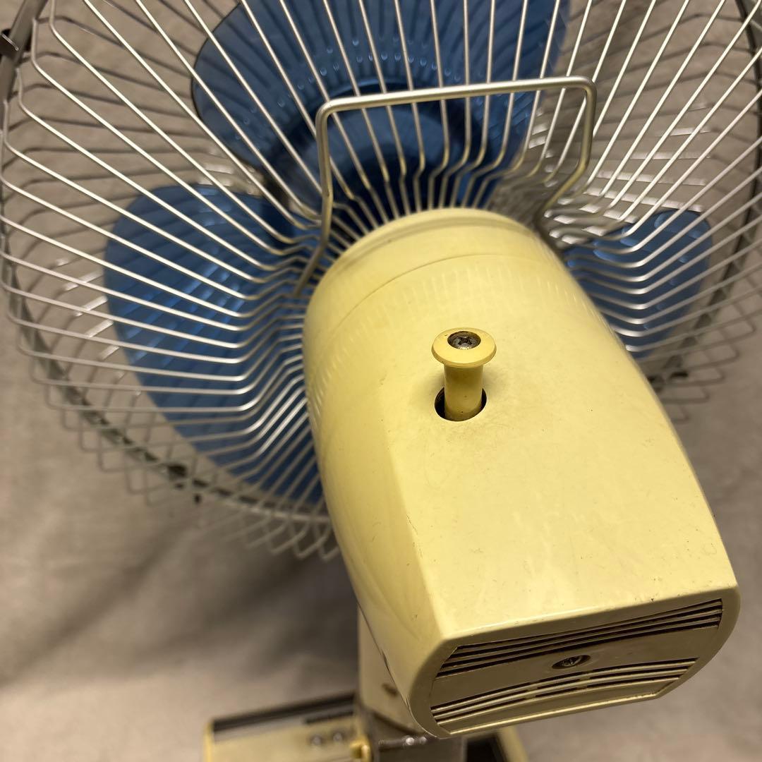 昭和レトロ青い3枚羽根家庭用扇風機