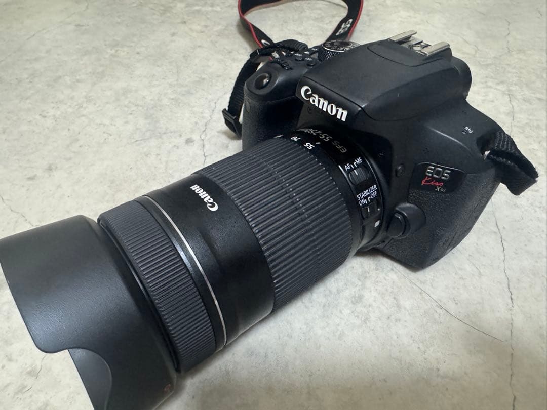 Canon EOS Kiss X9i 55-250mm望遠ズームレンズ付き