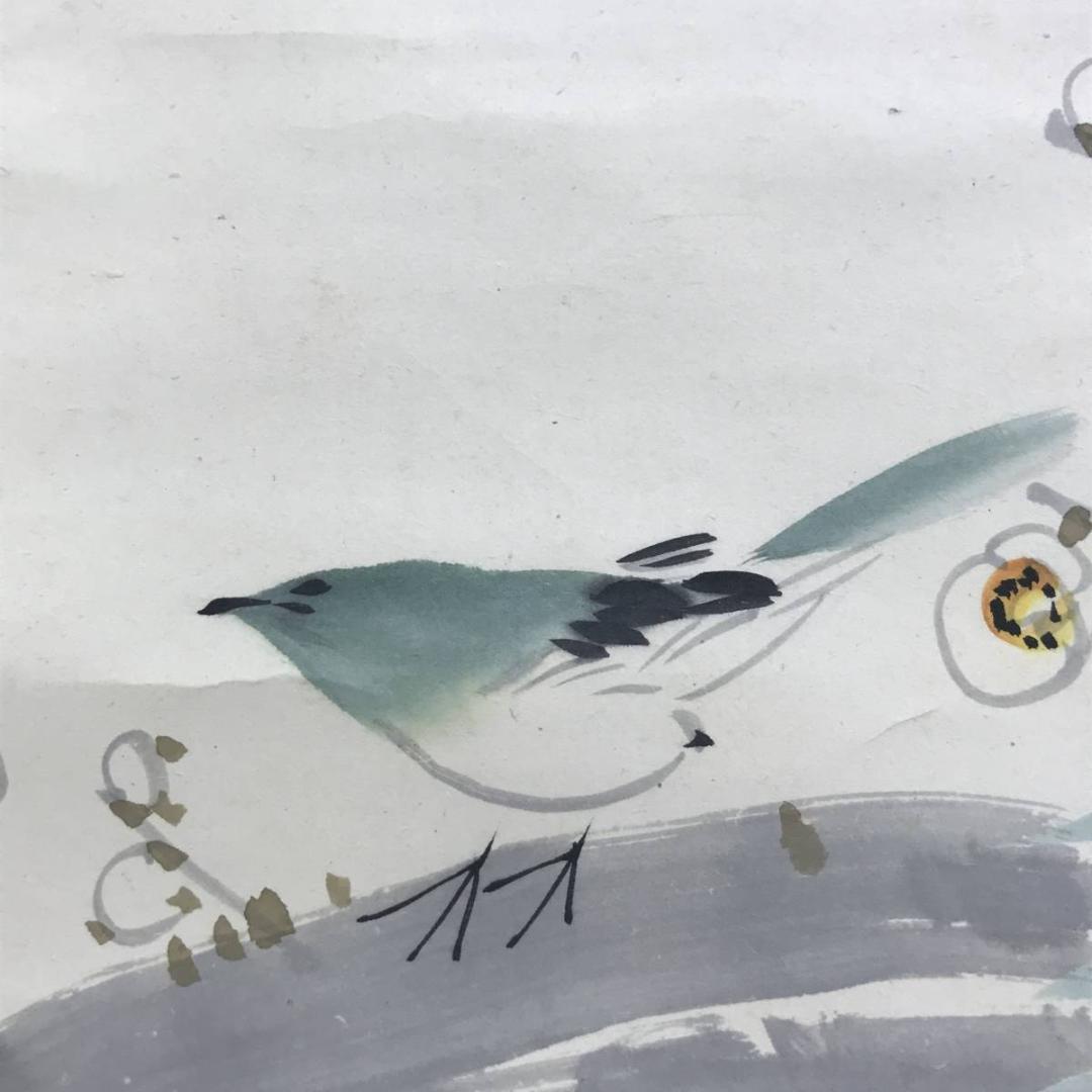 真作/小林清起/梅に鴬図/梅花図/花鳥図/花図/掛軸/名家伝来/AD-864