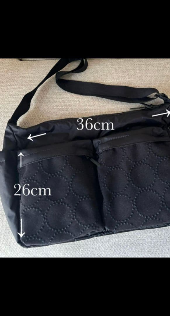 大きなポケットのショルダーバッグ　ミナペルホネン　ハンドメイド