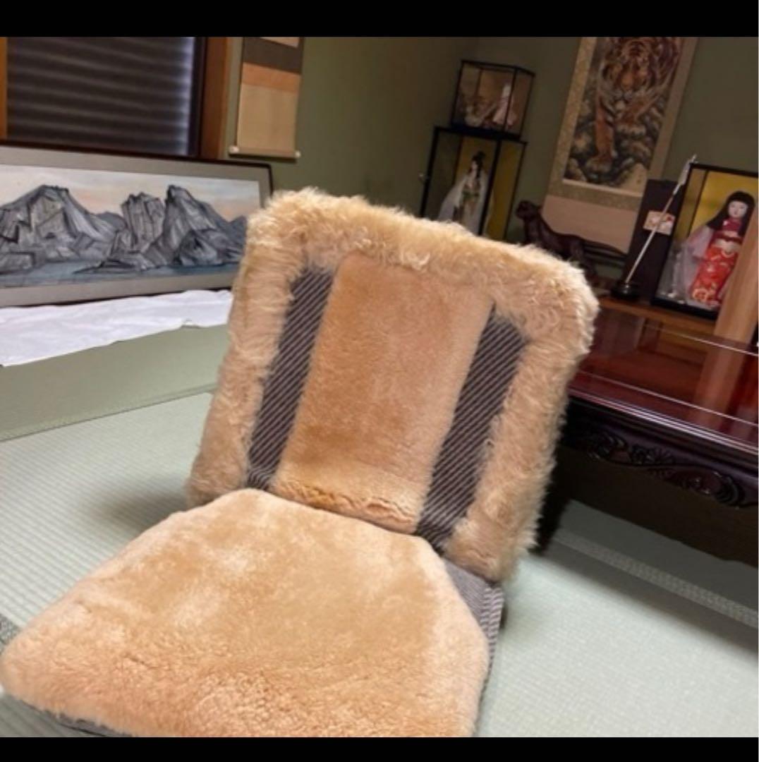 ムートン　毛皮　高級座椅子　未使用に近い