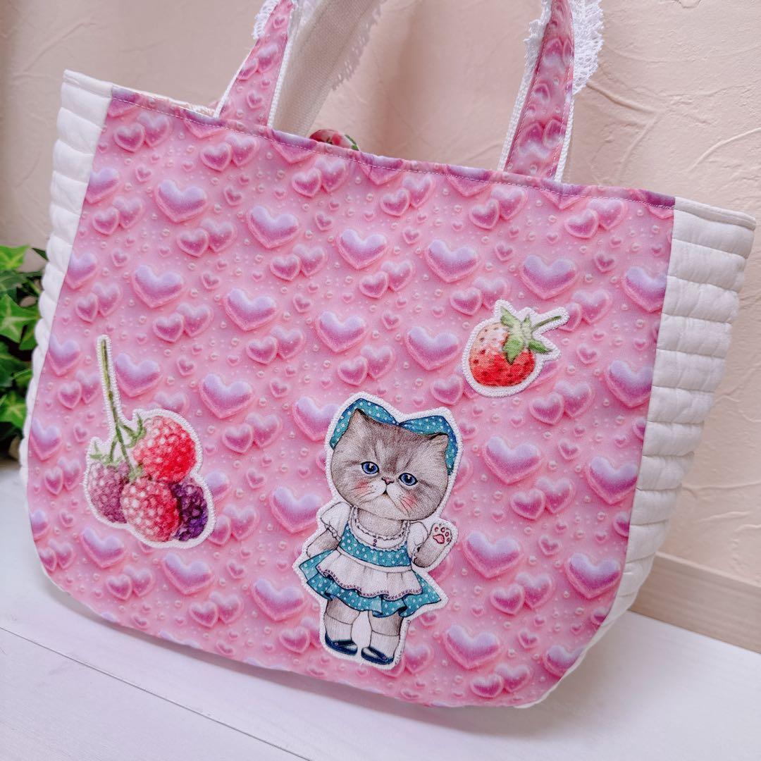 ゆ*ら様 コヤンイサムチョン♡着ぐるみオッドアイにゃんのラウンドトートバッグ！ヌ