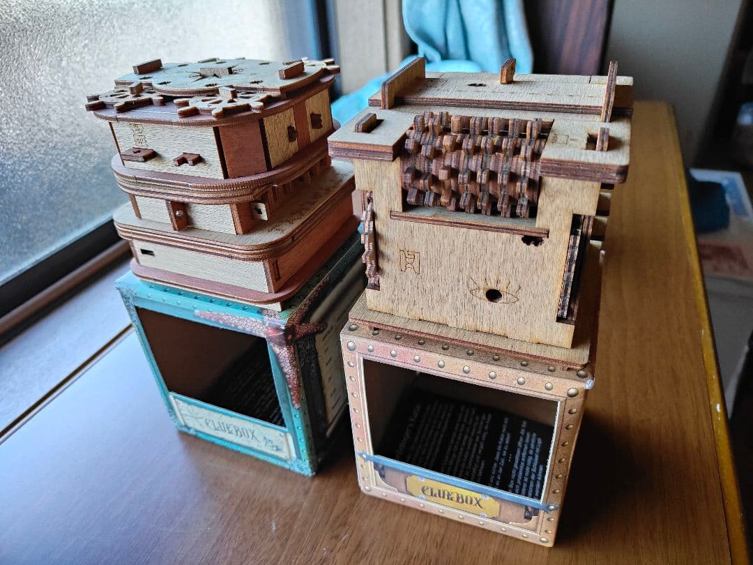 木製立体パズル　CLUEBOX　クルーボックス 2点セット　ジグゾーパズル