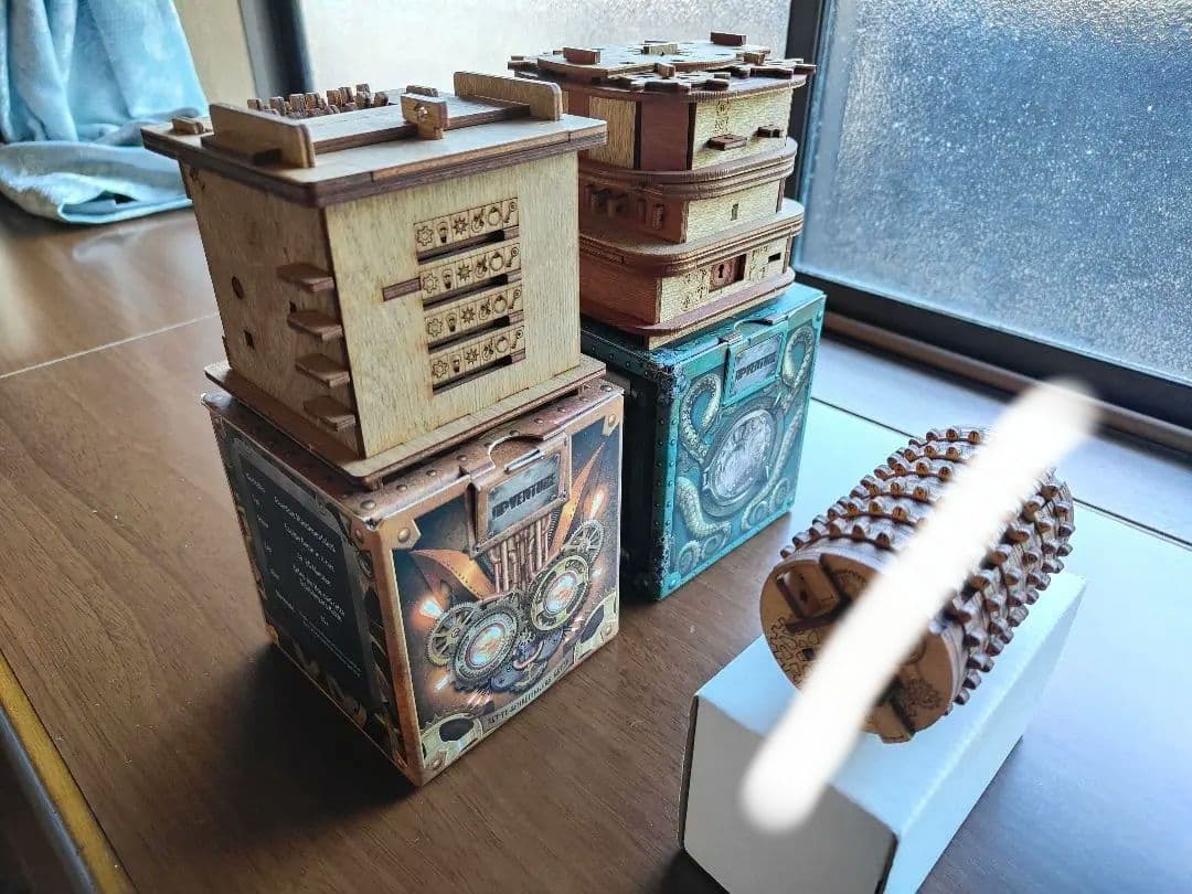 木製立体パズル　CLUEBOX　クルーボックス 2点セット　ジグゾーパズル