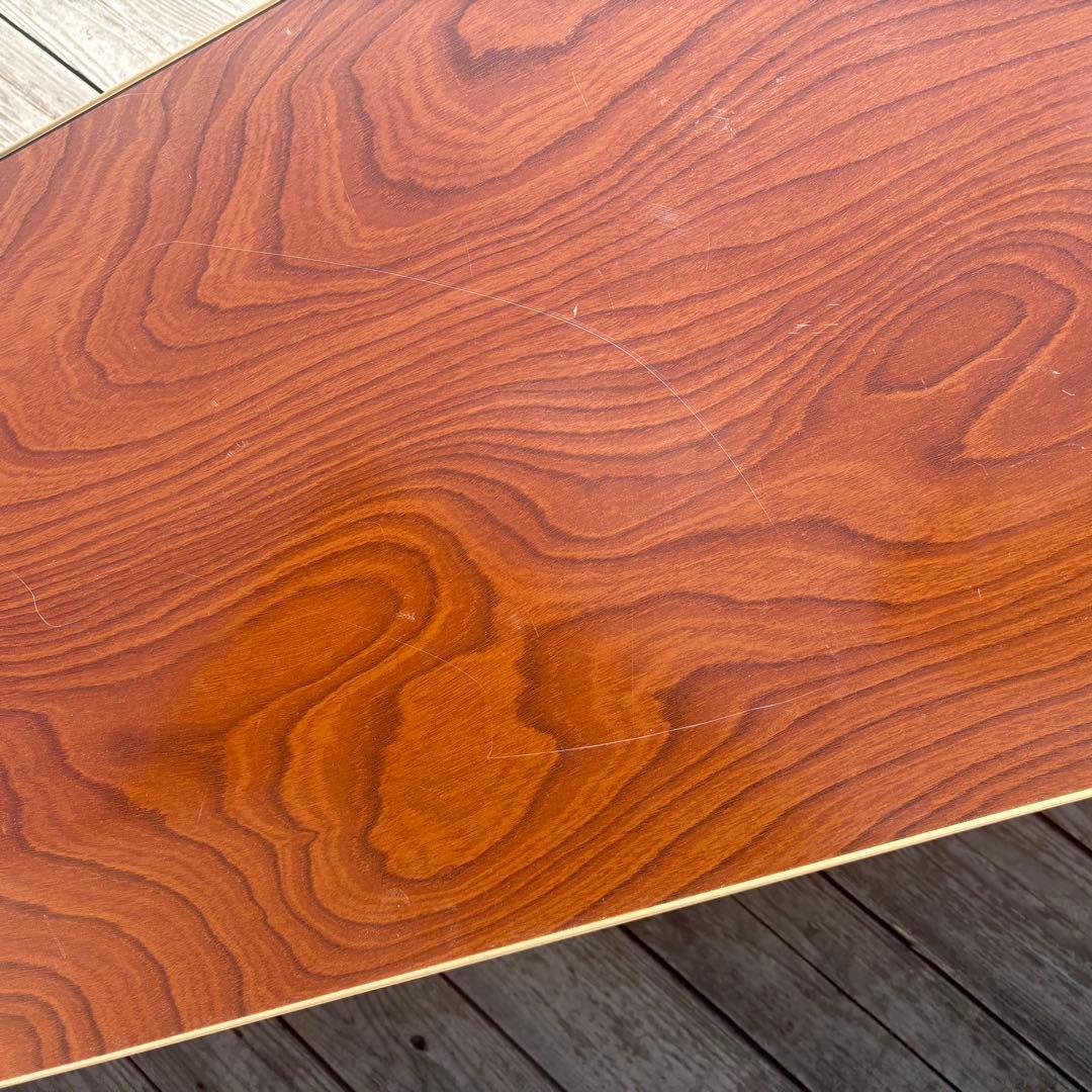 昭和レトロ 折りたたみローテーブル 長机 座卓 折り畳みテーブル 木目 ちゃぶ台