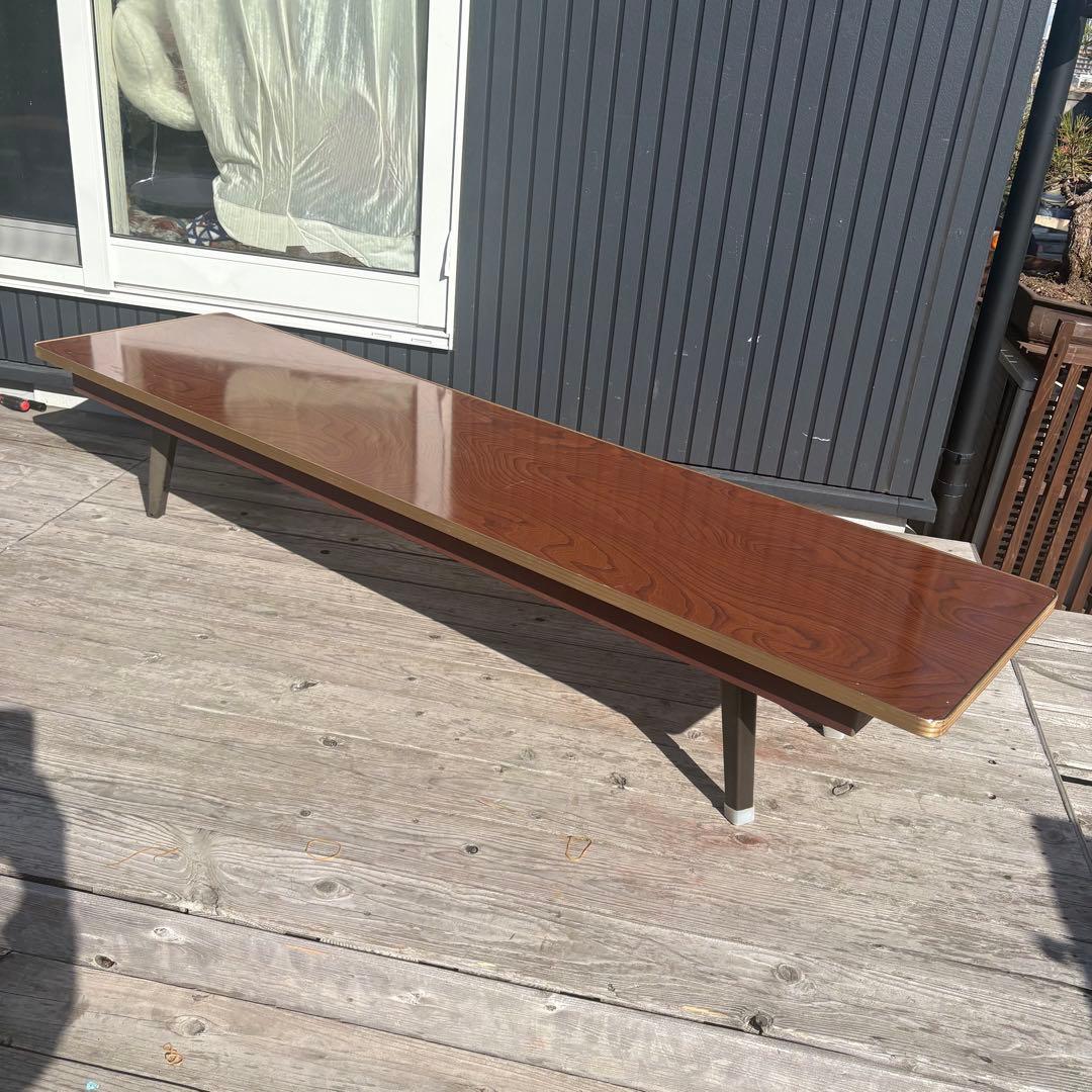 昭和レトロ 折りたたみローテーブル 長机 座卓 折り畳みテーブル 木目 ちゃぶ台