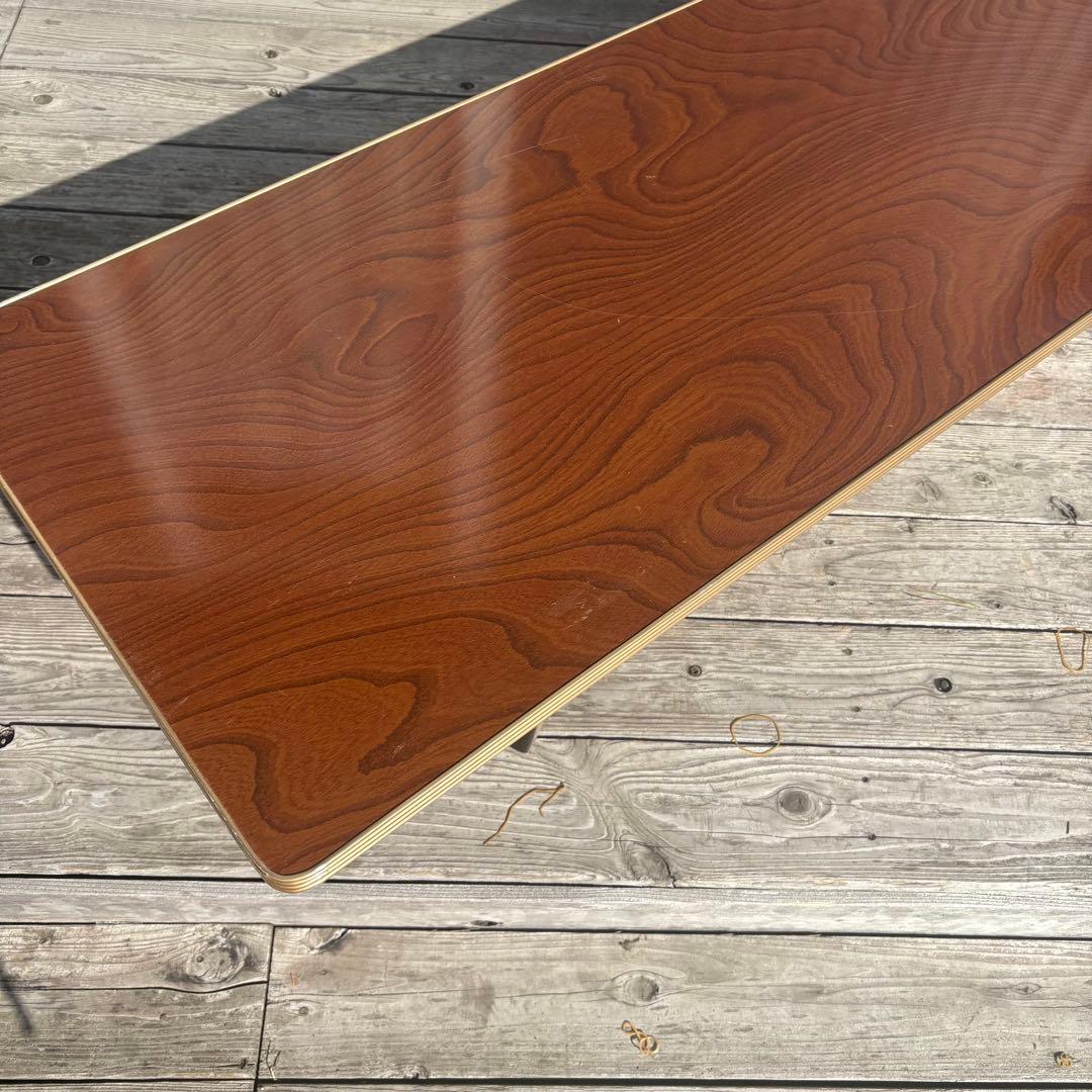 昭和レトロ 折りたたみローテーブル 長机 座卓 折り畳みテーブル 木目 ちゃぶ台