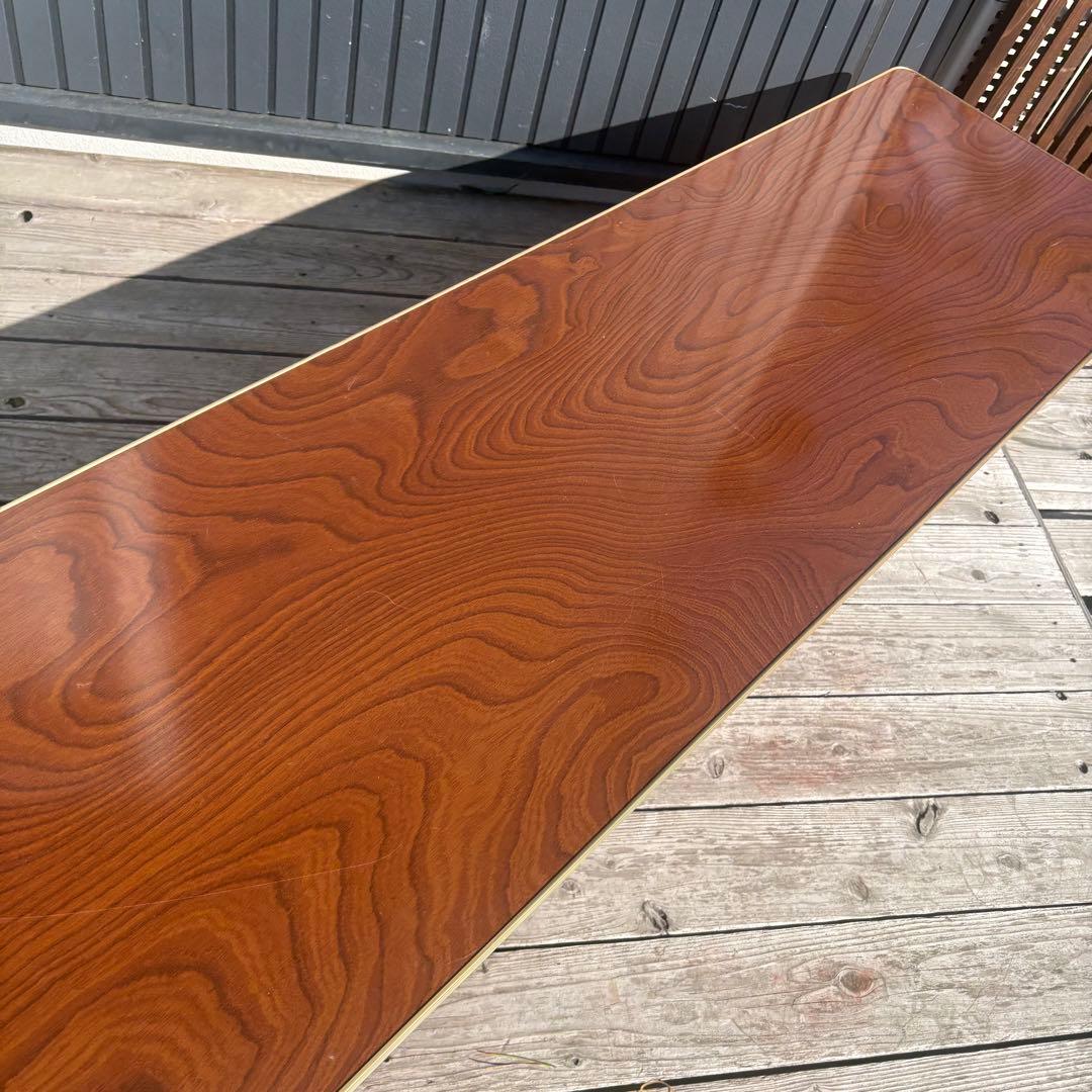 昭和レトロ 折りたたみローテーブル 長机 座卓 折り畳みテーブル 木目 ちゃぶ台