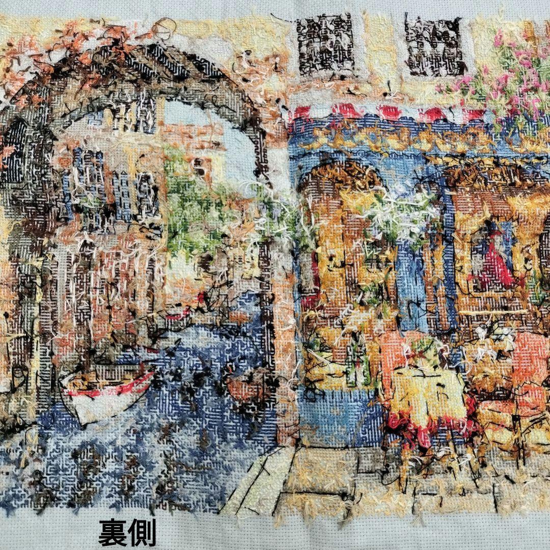 【お値下げ中】クロスステッチ完成品　　Charming Waterway