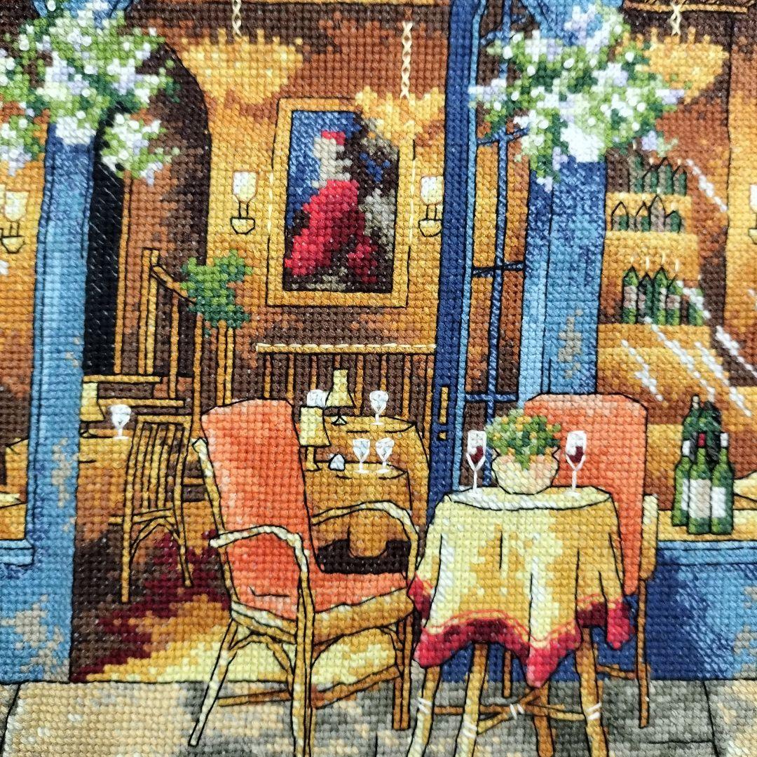 【お値下げ中】クロスステッチ完成品　　Charming Waterway