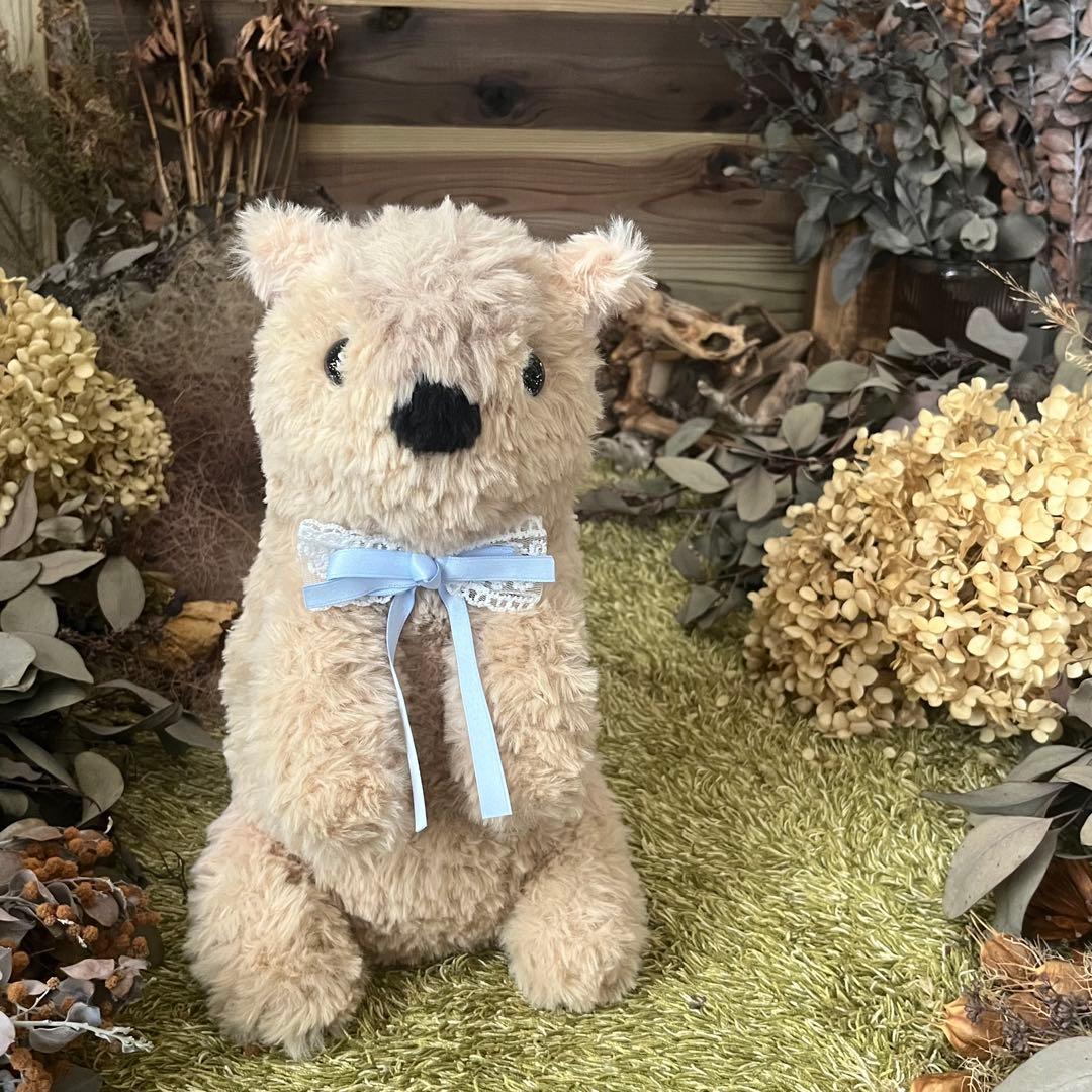 【sample】硝子の瞳をもつ　マーモットのあみぐるみ　ぬいぐるみ