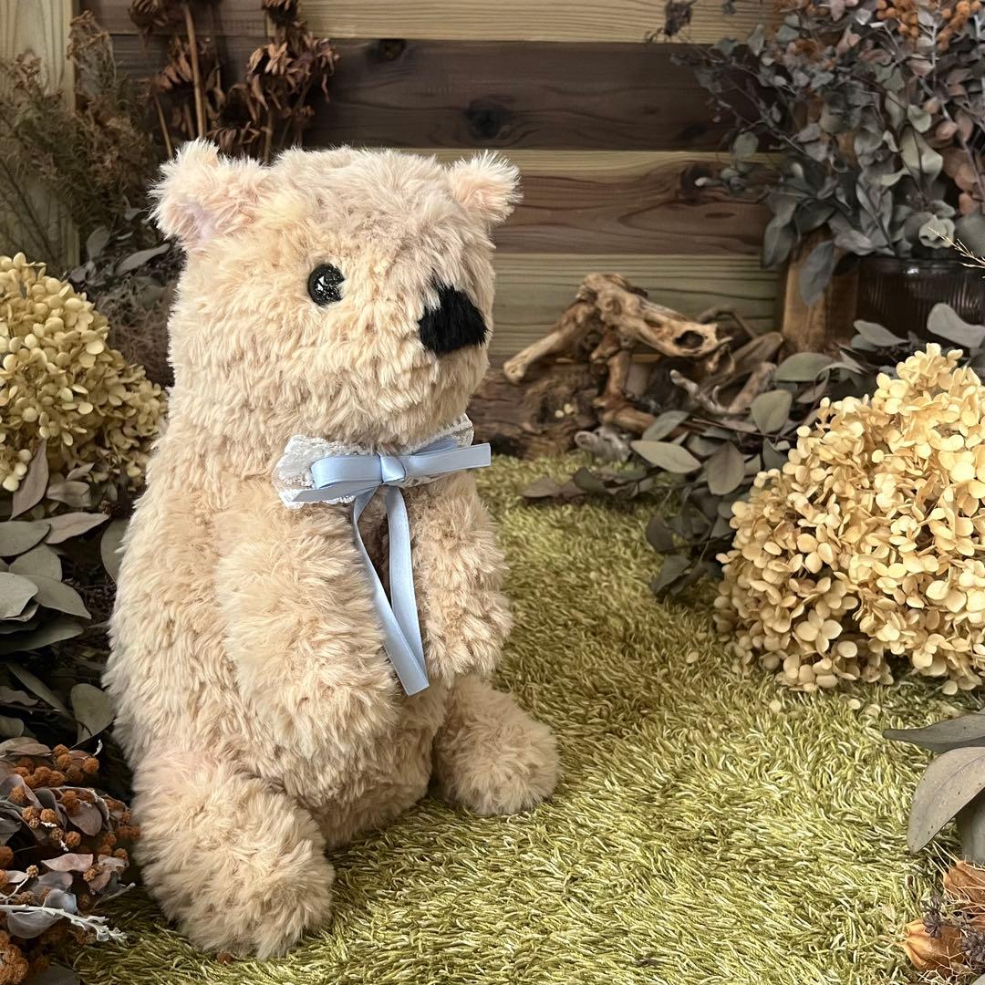 【sample】硝子の瞳をもつ　マーモットのあみぐるみ　ぬいぐるみ