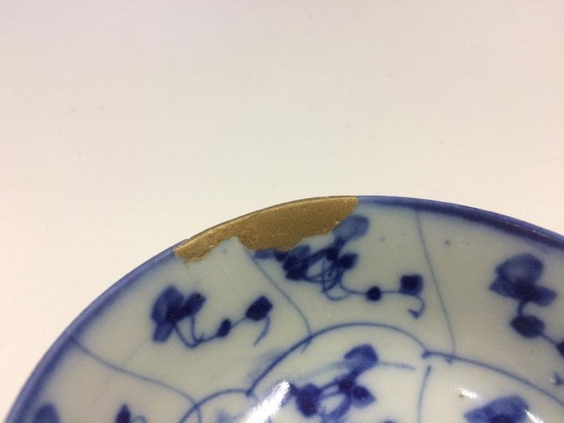 ★大正~昭和初期★　染付ナズナ文小碗　2個組