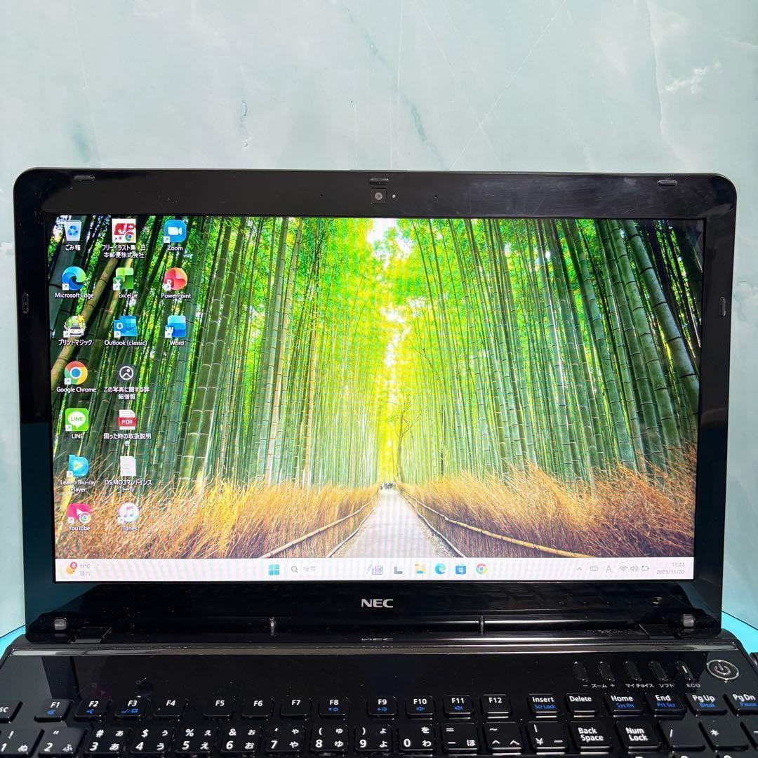 今だけ！美品★オフィス付！NECメモリ8G★Win11Pro★爆速SSD★カメラ
