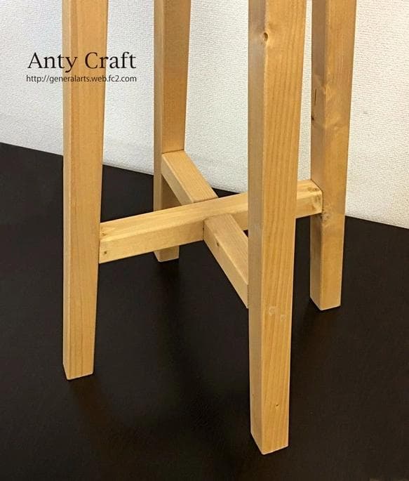 【サイズオーダー可】【引取可能】無垢材 ハンドメイド 木製ハイスツールLO/LO