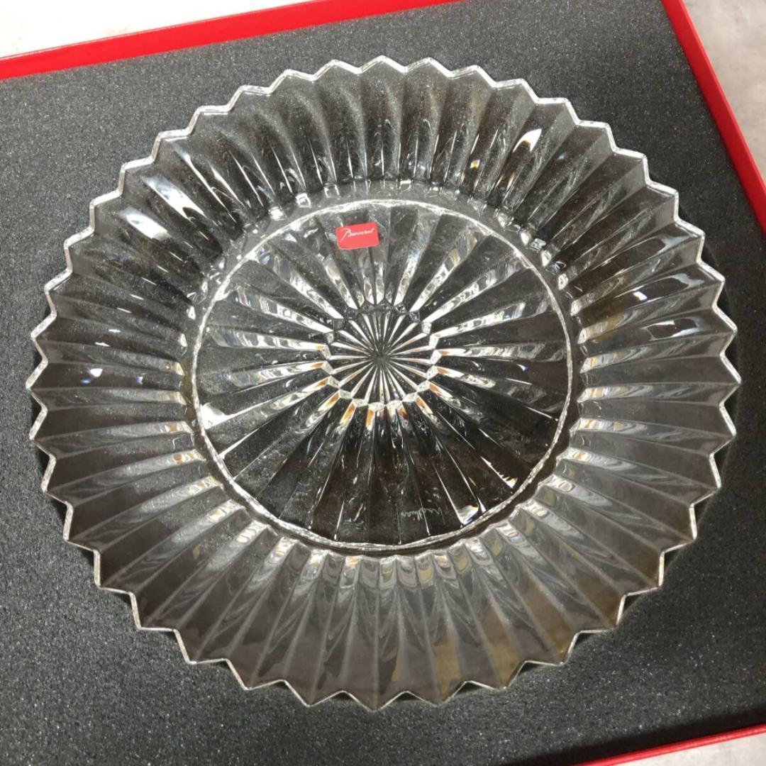 TQ054◇Baccarat ミルニュイ プレート◇26cm◇バカラ 飾り皿
