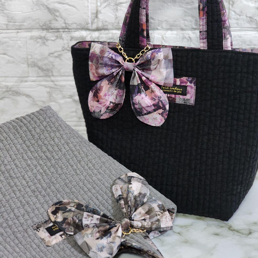 【オーダー受付ページ】ヌビ×リバティ リボンチャーム付きトートバッグ