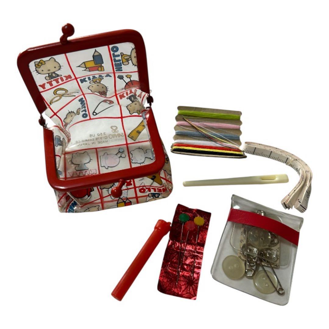 昭和レトロ！サンリオハローキティ　がまぐちソーイングセット1975年製