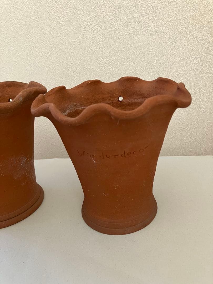 ワンダーデコール　テラコッタ鉢　プランター　2点セット