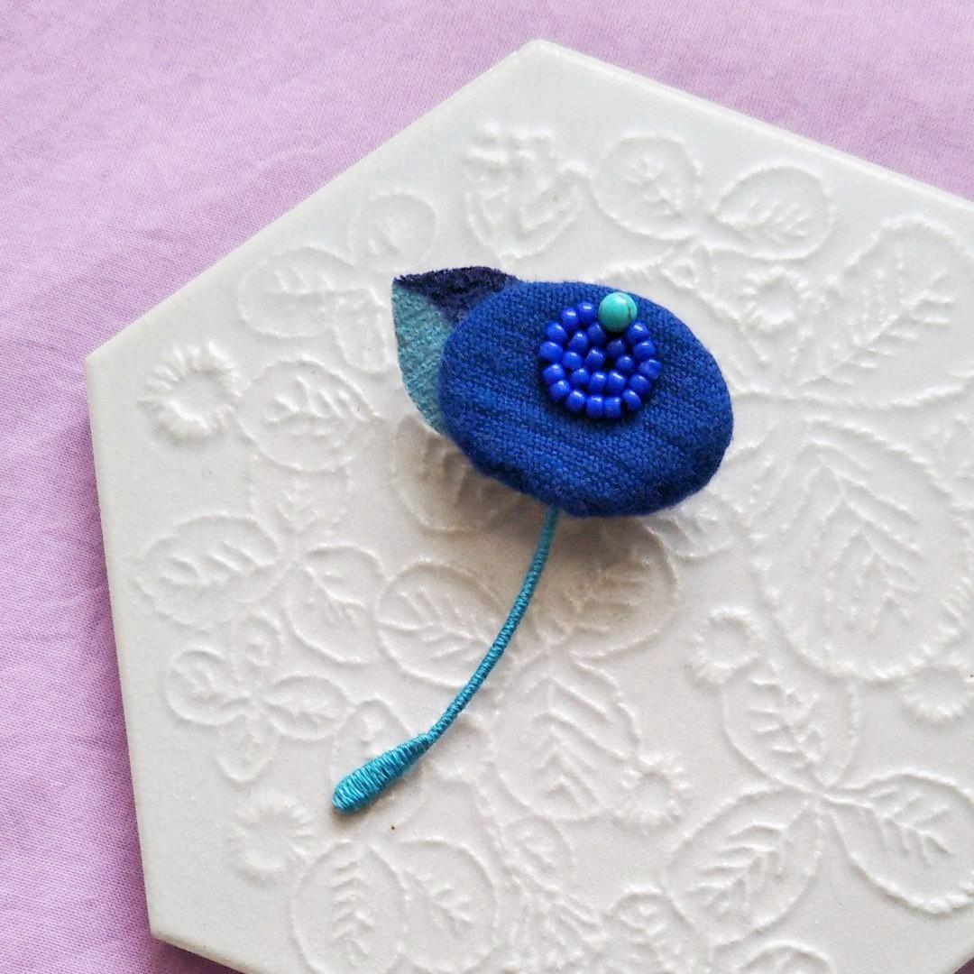 ⑥72ミナペルホネン ハンドメイド ブローチアクセサリー