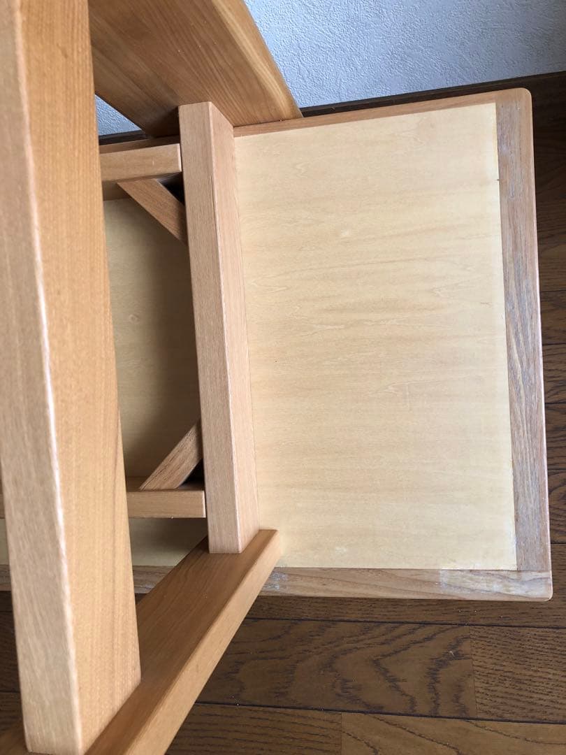 天然木　布貼り　ソファベンチ　3人掛け　組み木　家具　青海波　ピンク送料込み