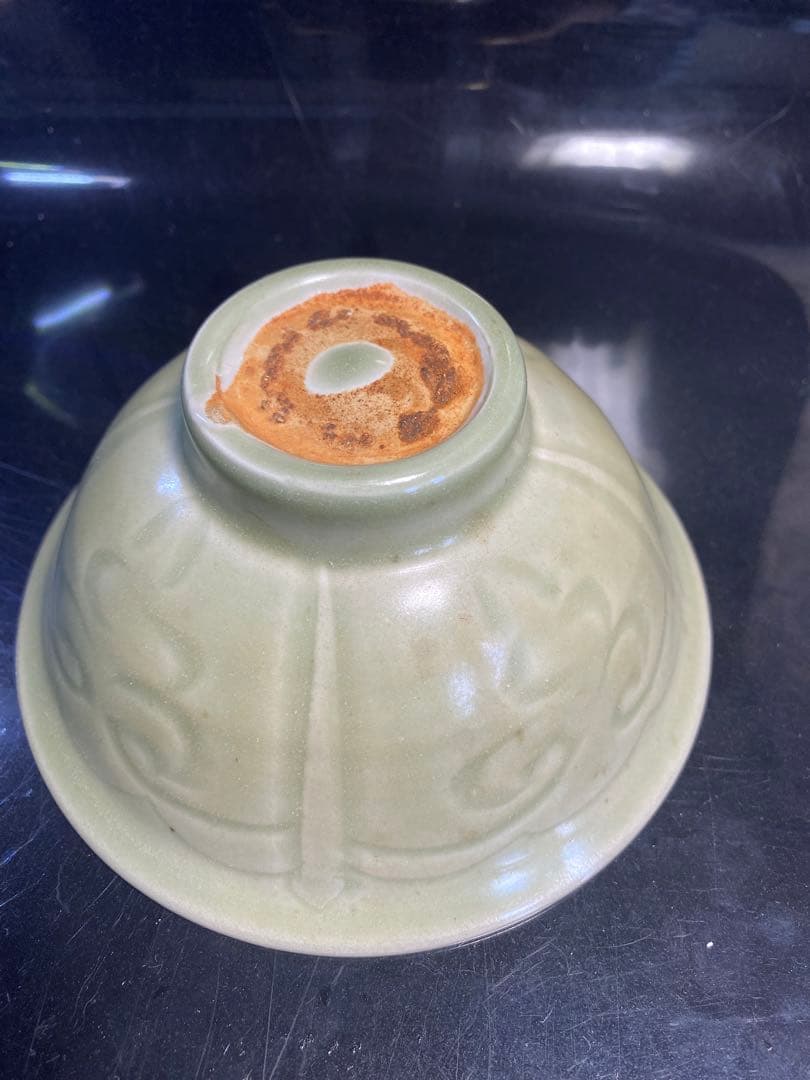 中国古玩　青磁　唐物 時代物　美品 古美術 龍泉　幅約15cm 高約6.5cm