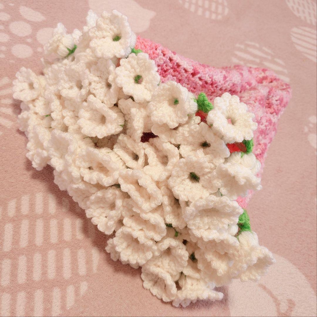 フラワーブランケット　花束ブランケット　ブーケブランケット　スズラン