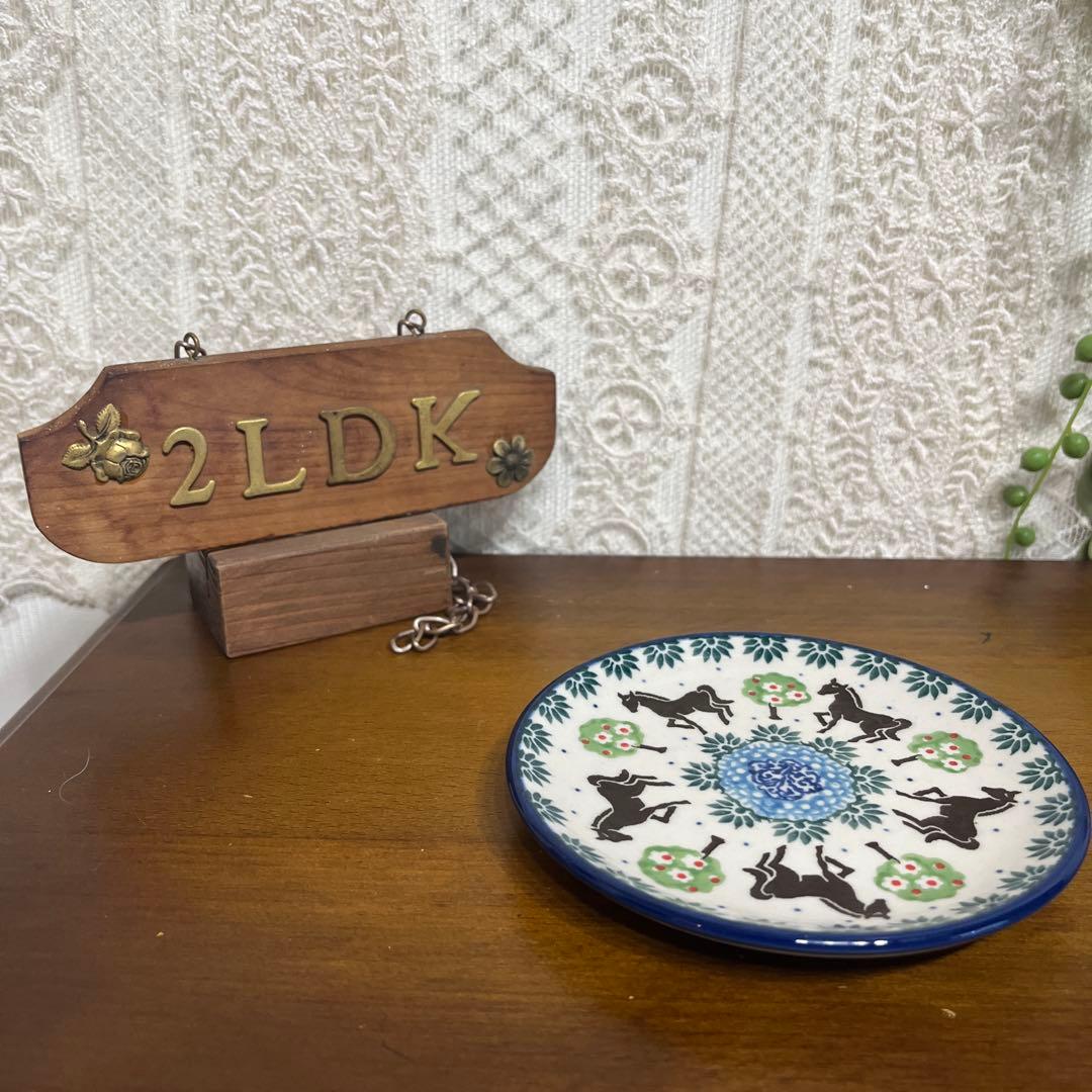 2点セット☆ツェラミカ☆ハンドメイド☆食器☆小皿☆馬