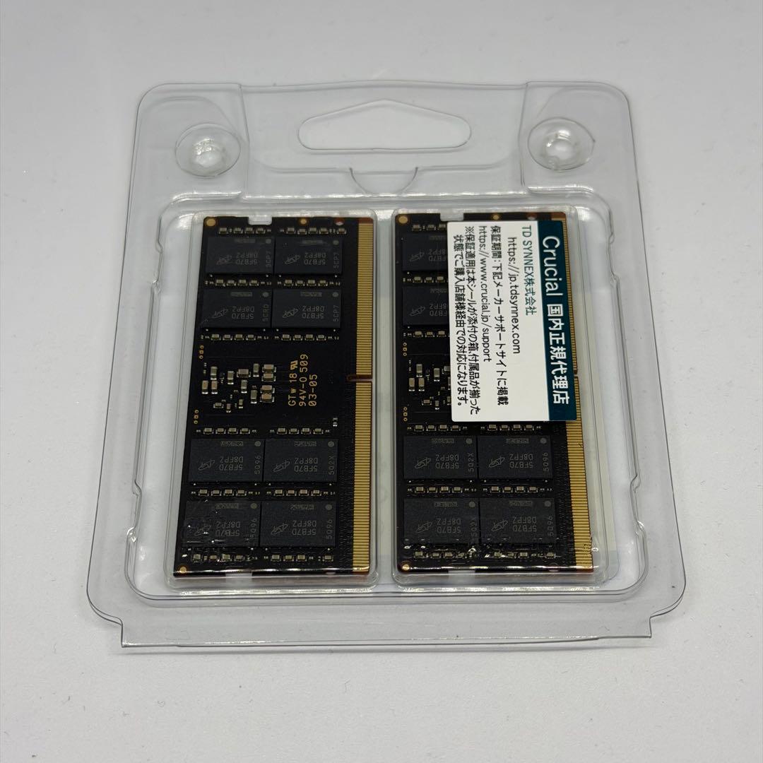 Crucial DDR5-5600 128GB (64GB×2枚) SODIMM