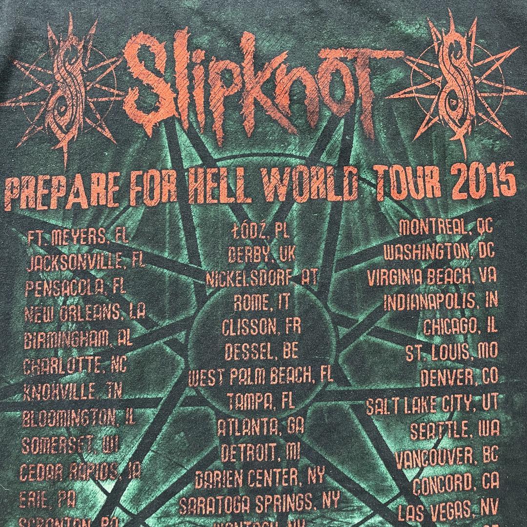 スリップノット 2015ツアー ミクスチャー ロックTシャツ バンドTシャツ