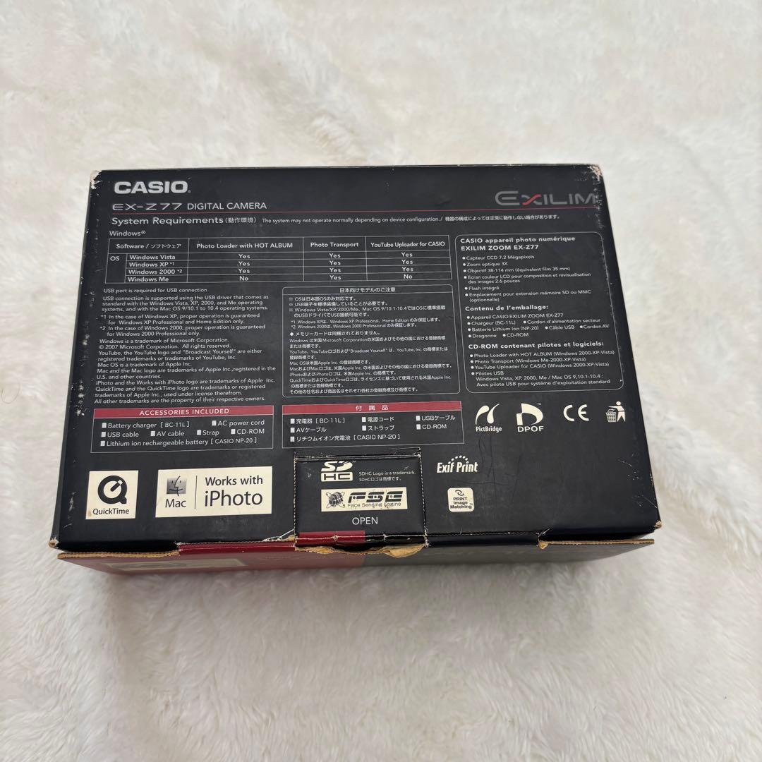 良品✨CASIO EXILIM EX-Z77 コンデジ デジカメ 動作確認済み