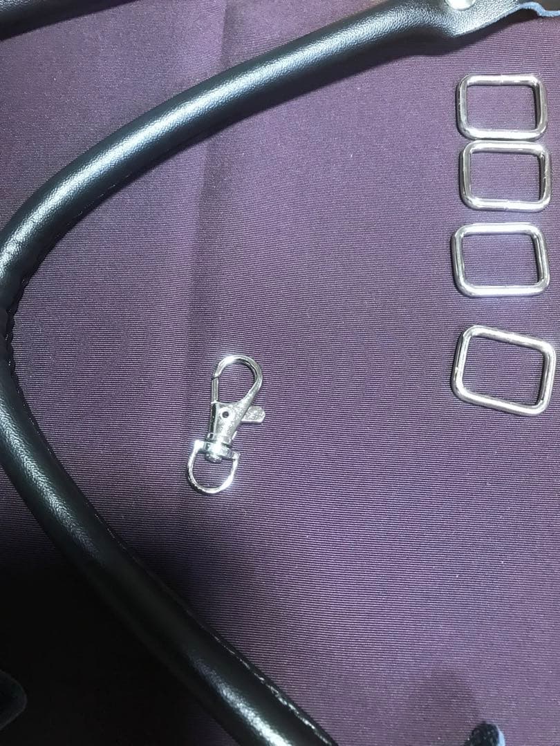 コンパクトサイズ帯リメイクブラウンパープル鳥デザイン トートバッグ