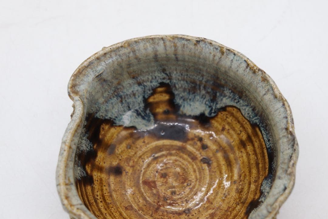 古相馬焼　建水　茶道具　送料込み250510