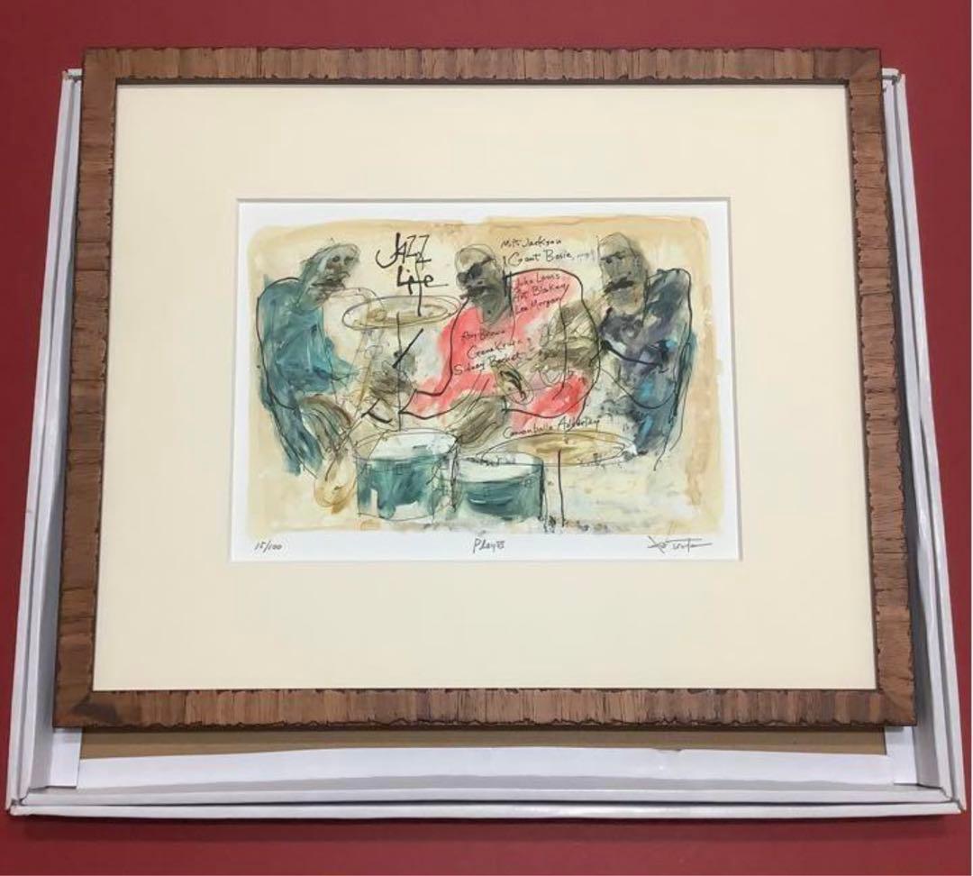 絵画・額縁・版画・津田 耕・新品未使用・JAZZ・Play Ⅵ・美術品・雑貨