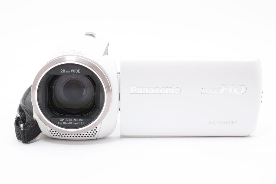 【美品】Panasonic ビデオカメラ HC-V480M ホワイト　動作確認済