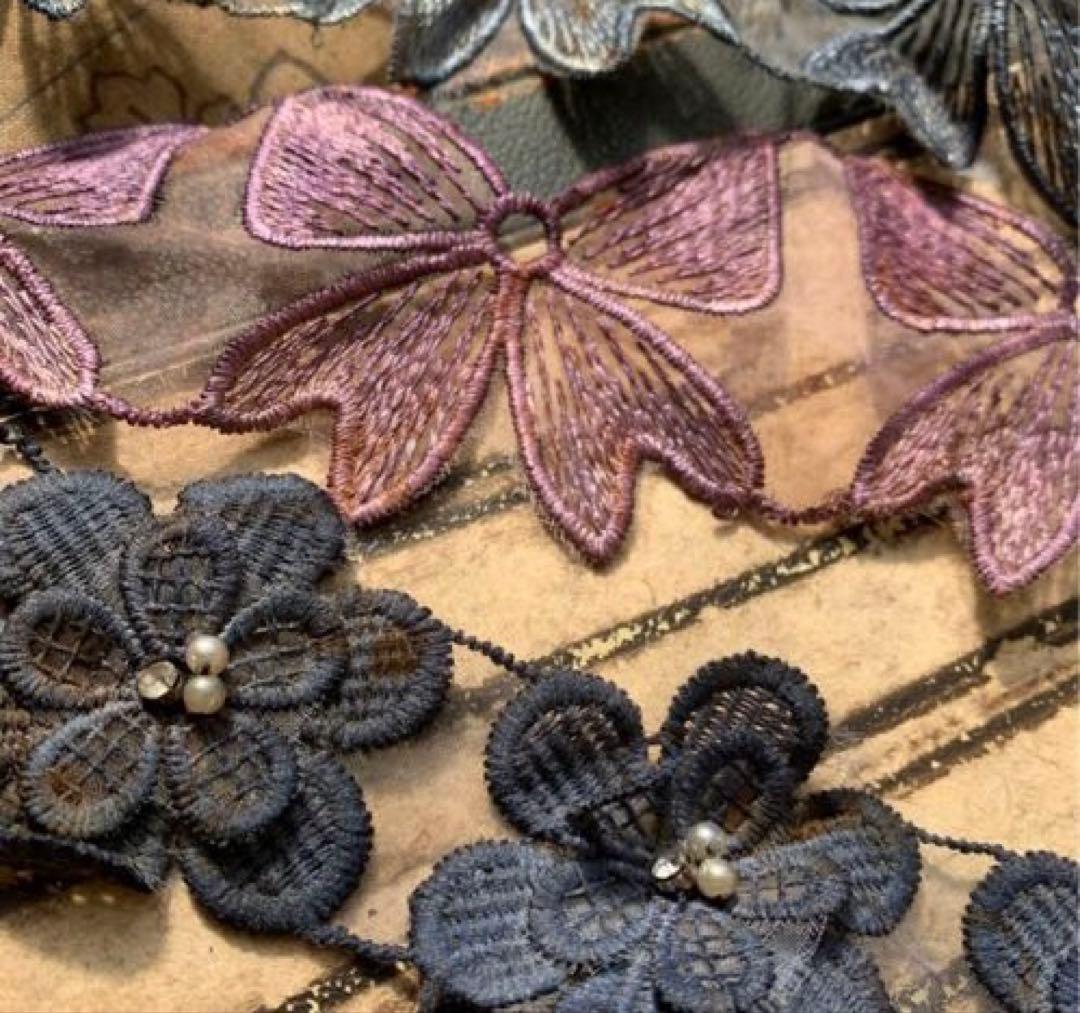 ジャンクジャーナル素材☆錆×カラフル染め大きめモチーフアソート480