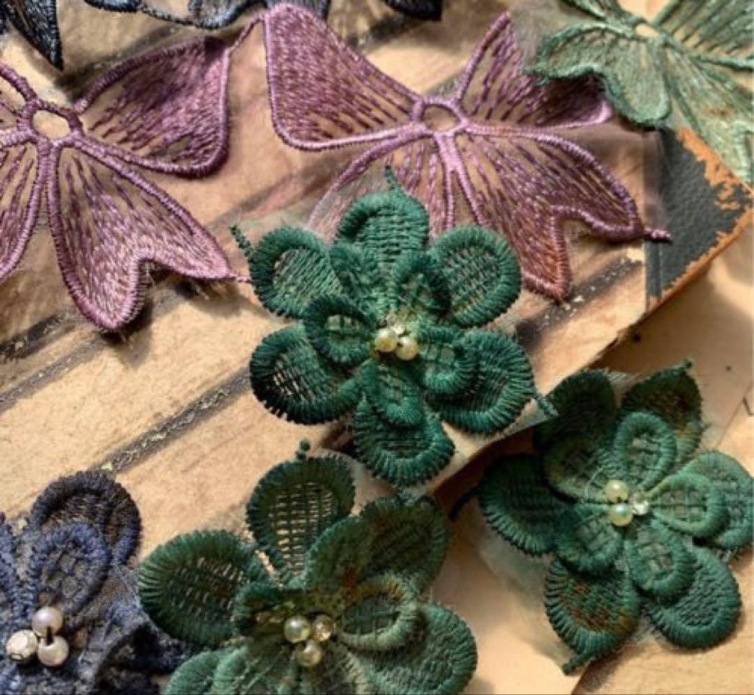 ジャンクジャーナル素材☆錆×カラフル染め大きめモチーフアソート480