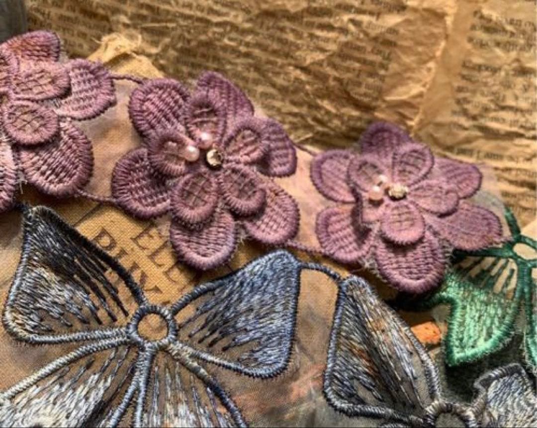 ジャンクジャーナル素材☆錆×カラフル染め大きめモチーフアソート480