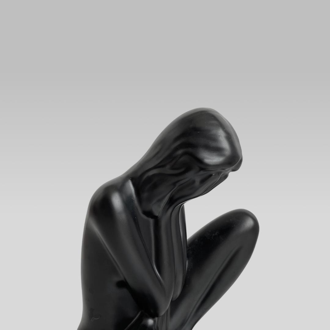 オールド【スカルプチャーデザイン】セラミック製 アートオブジェ 陶器 置物