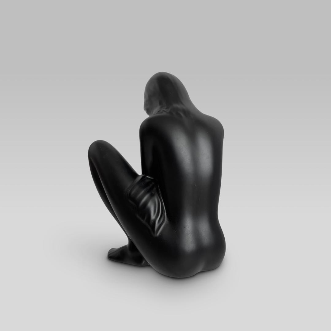 オールド【スカルプチャーデザイン】セラミック製 アートオブジェ 陶器 置物