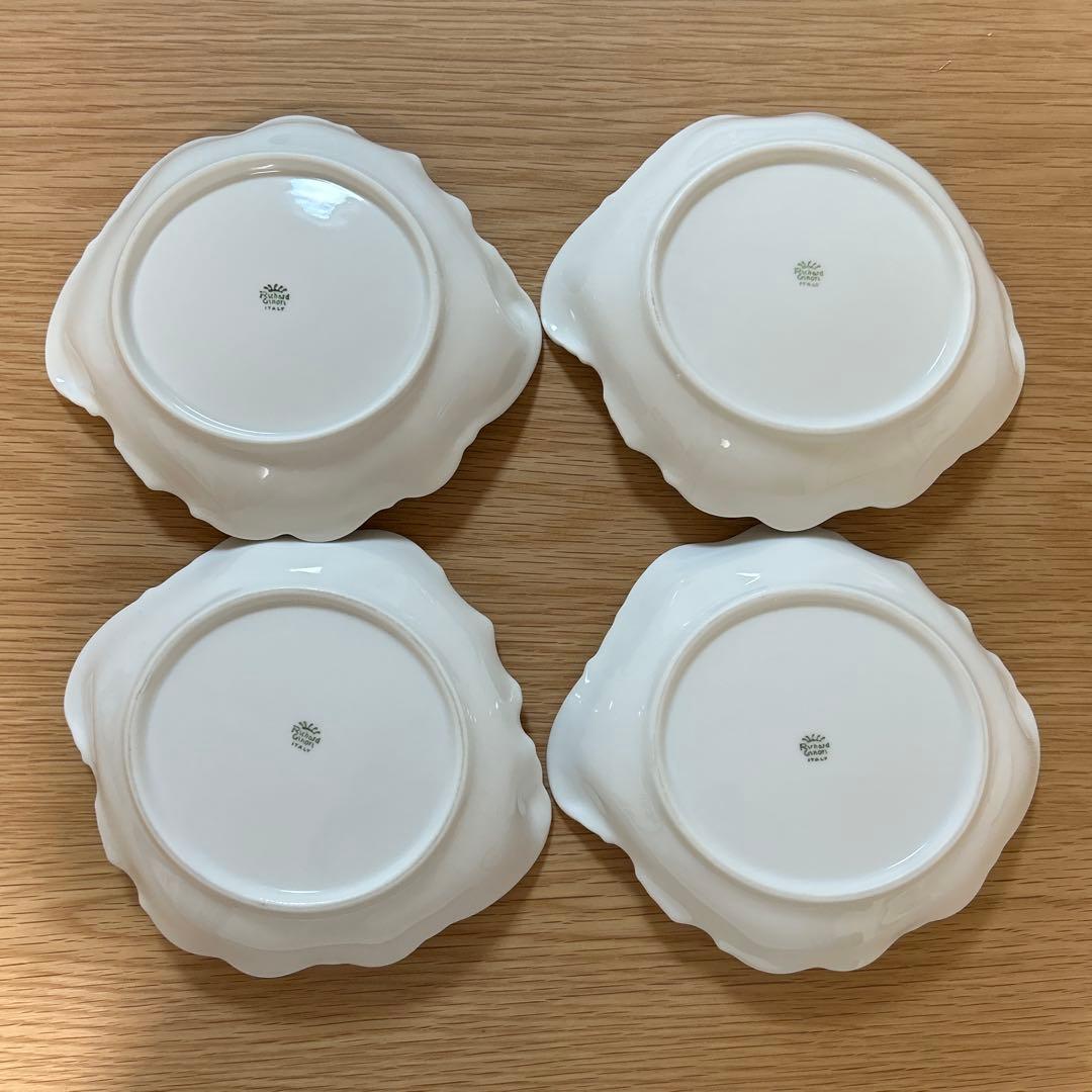 リチャードジノリ　ベッキオホワイト シェルディッシュ4枚