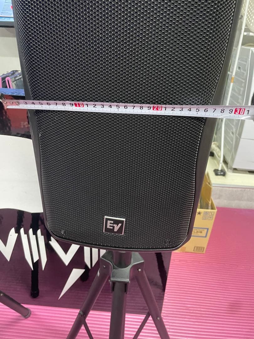 EV スピーカー スタンド付き　電源ケーブル　他ケーブル付き
